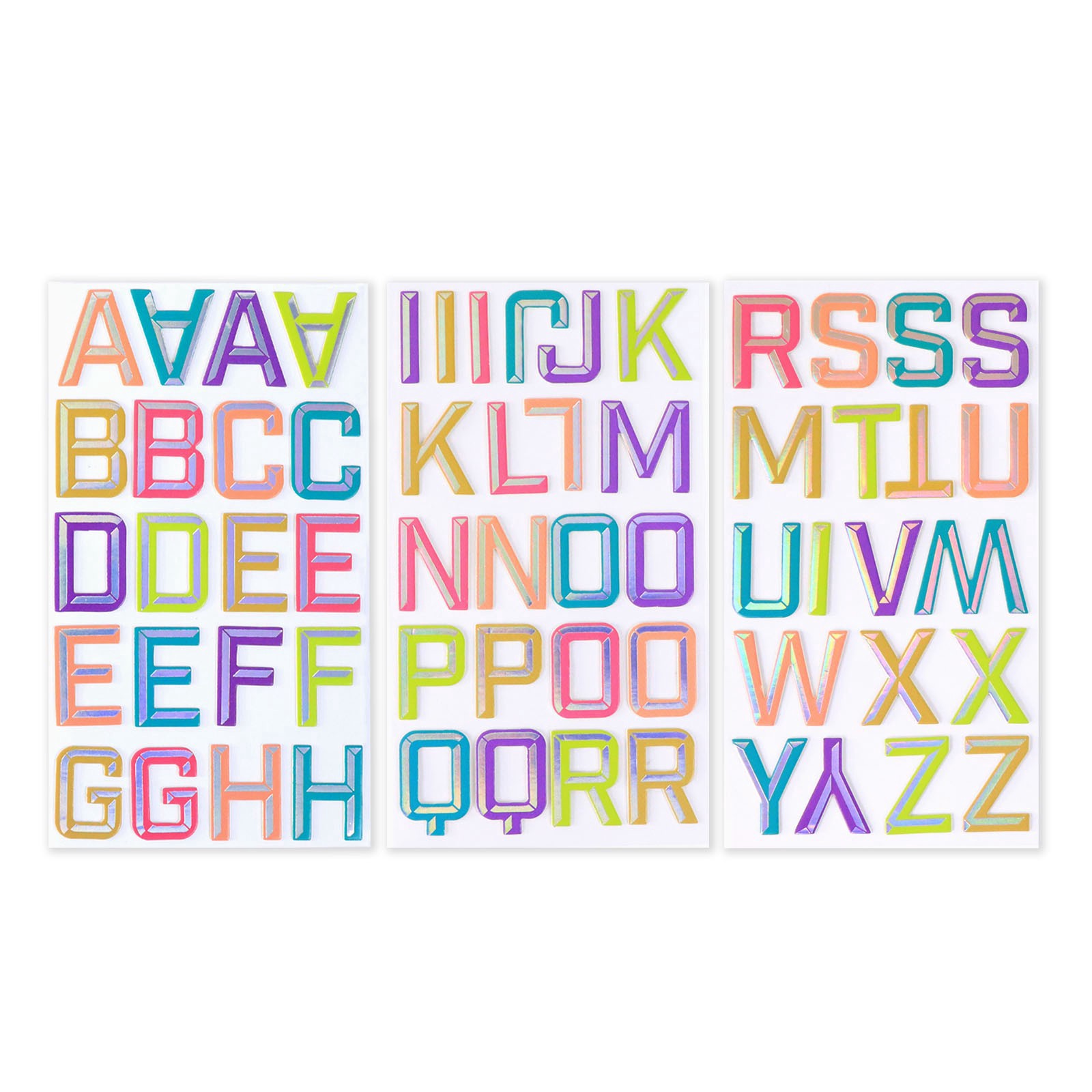 slide 5 of 5, Bright Chipboard Alphabet Stickers By Recollections, 1.18 in