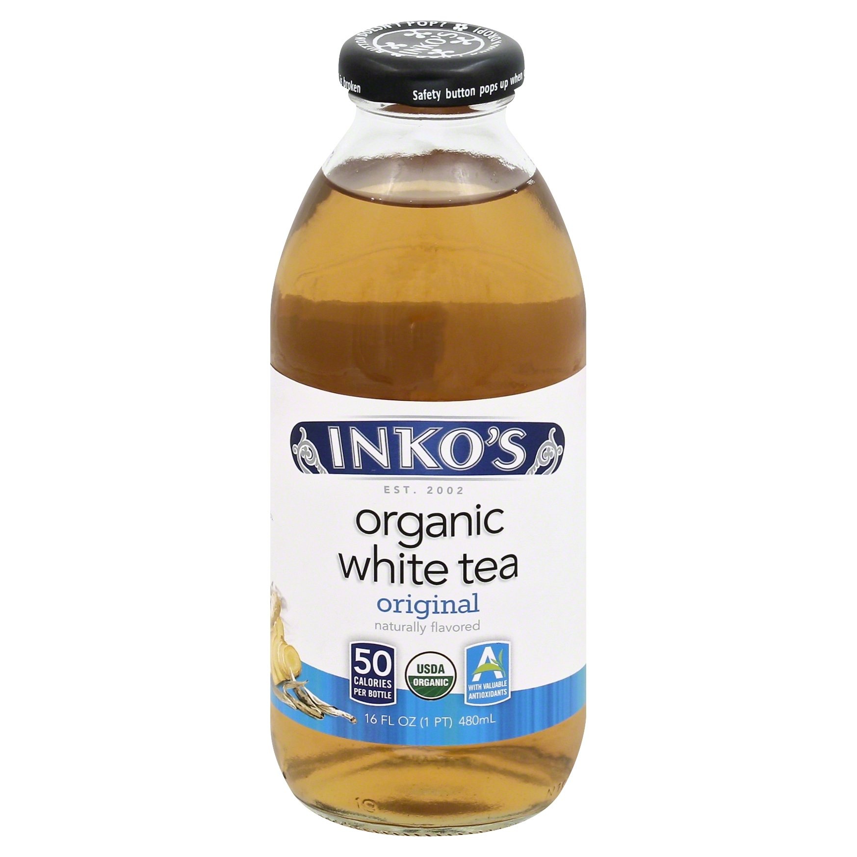 slide 1 of 1, Inko's Original White Tea, 16 oz