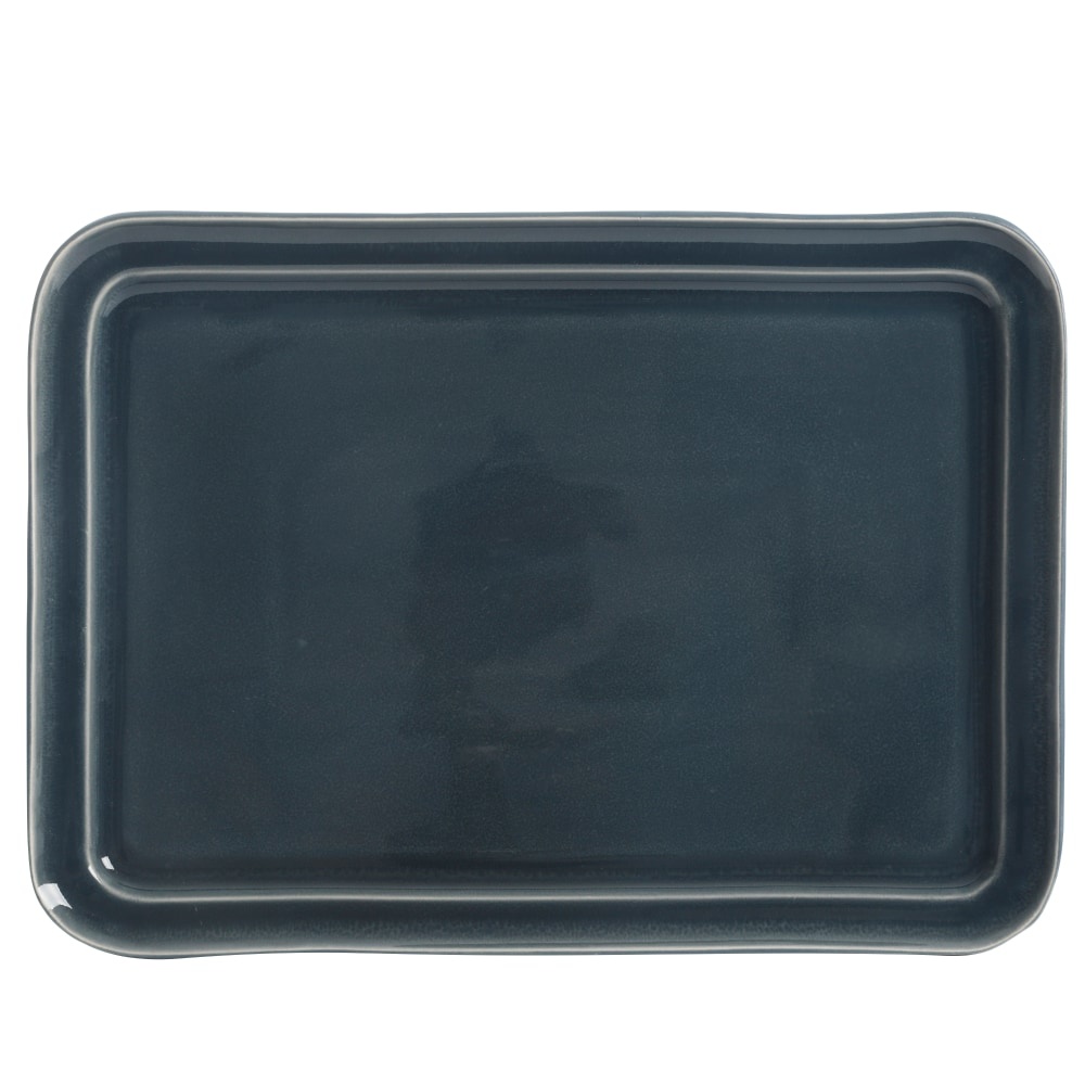 slide 1 of 1, Martha Stewart Reactive Rectangular Platter - Blue, 13.5 in