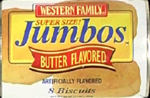 slide 1 of 1, Western Family Jumbo Butter Biscuit, 16 oz