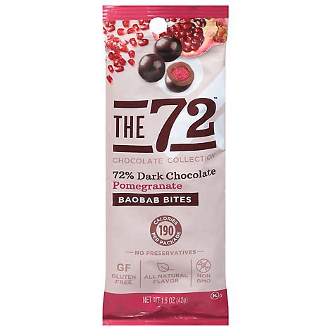 slide 1 of 1, 72 Chocolate Bites Baobab Pomegranate - 1.5 OZ, 1.5 oz
