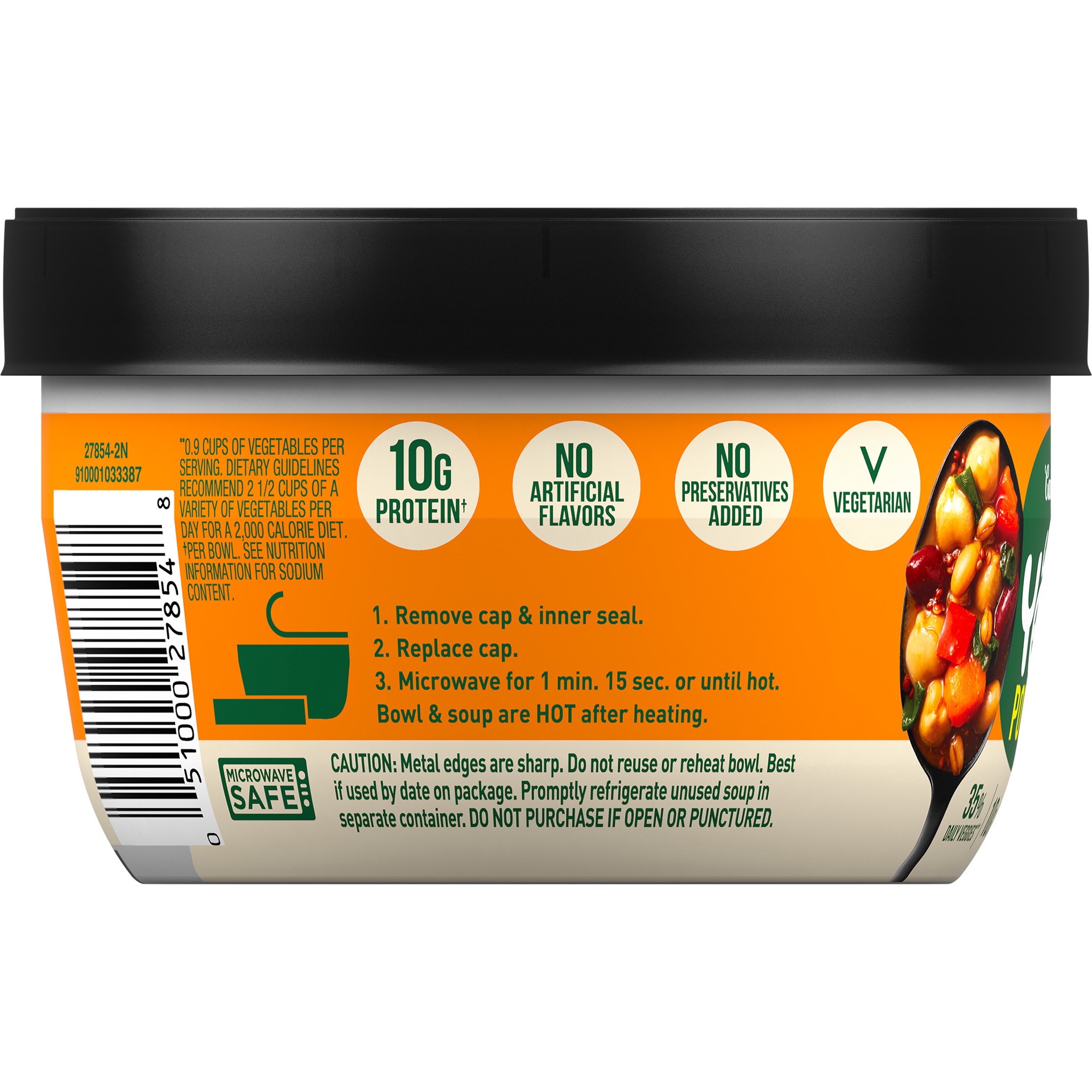 slide 5 of 5, Campbell's Well Yes! Spiced Chickpea with Spinach and Quinoa POWER Soup Microwaveable Bowl, 11.1 oz