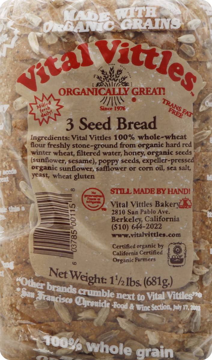 slide 3 of 5, Vital Vittles Bread 1.5 lb, 1.5 lb