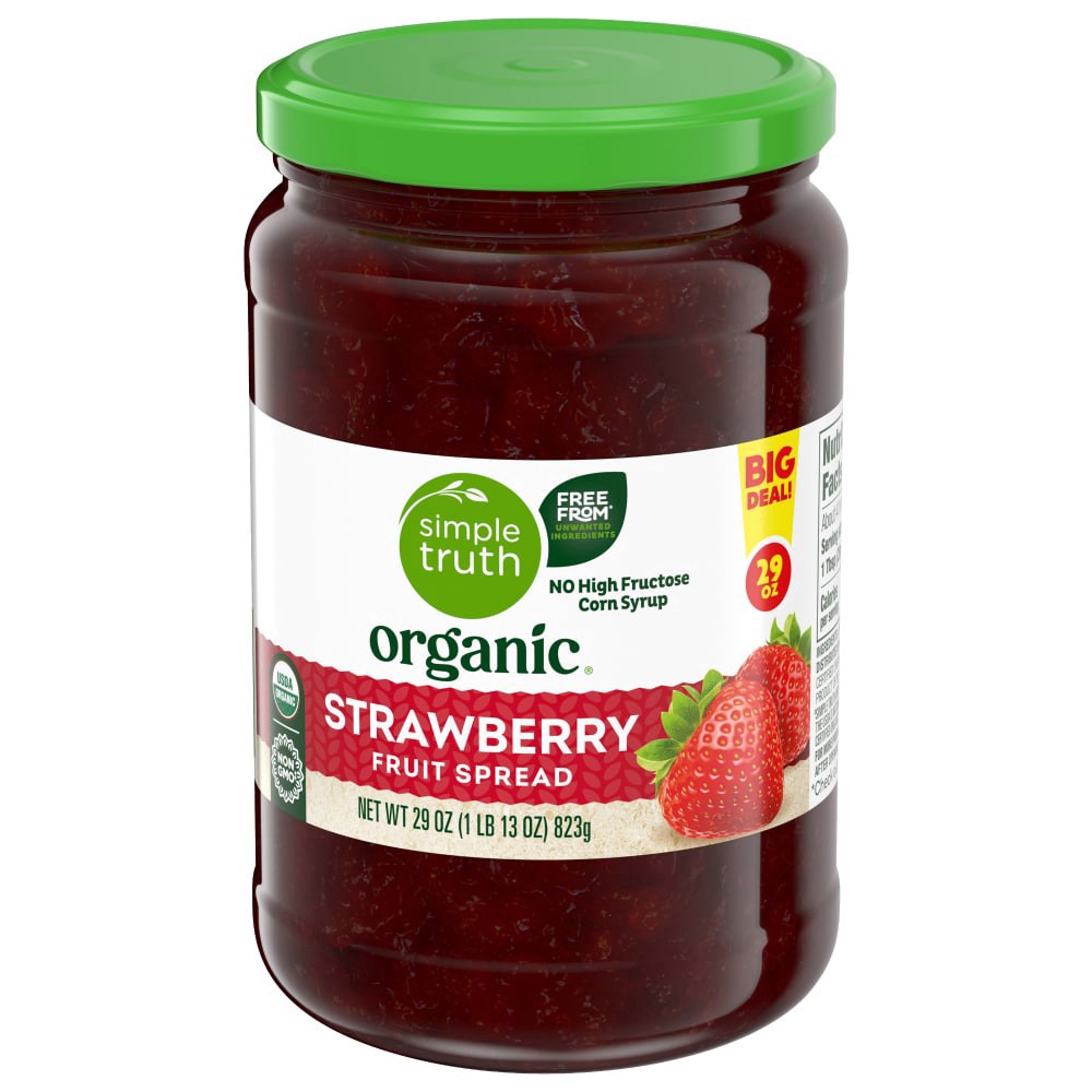 slide 3 of 6, Simple Truth Organic Strawberry Fruit Spread, 29 oz