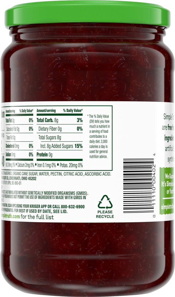 slide 2 of 6, Simple Truth Organic Strawberry Fruit Spread, 29 oz