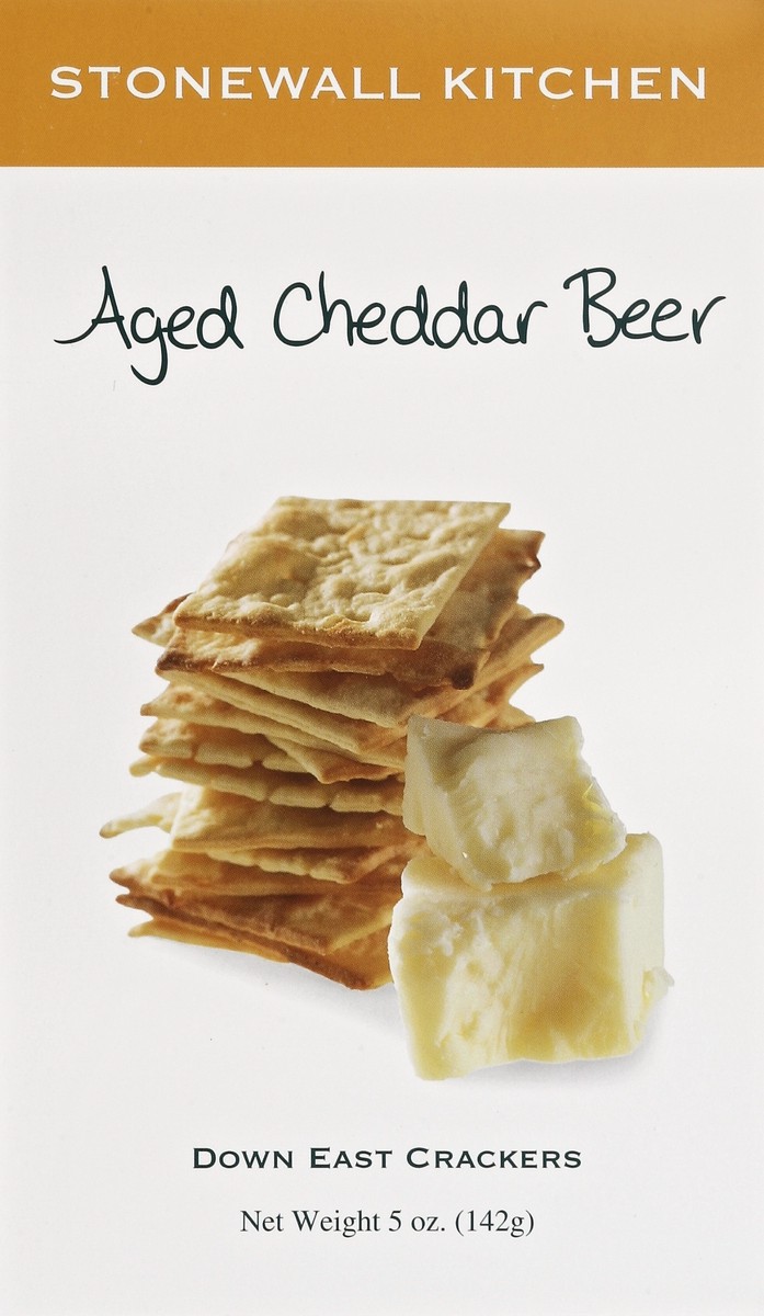 slide 1 of 1, Stonewall Kitchen Down East Crackers - Aged Cheddar Beer, 4.4 oz