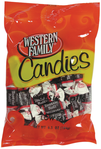 slide 1 of 1, Western Family Candies Tootsie Rolls, 7 oz