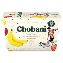 Chobani Low-Fat Strawberry Banana on the Bottom Greek Yogurt 5.3oz 4ct