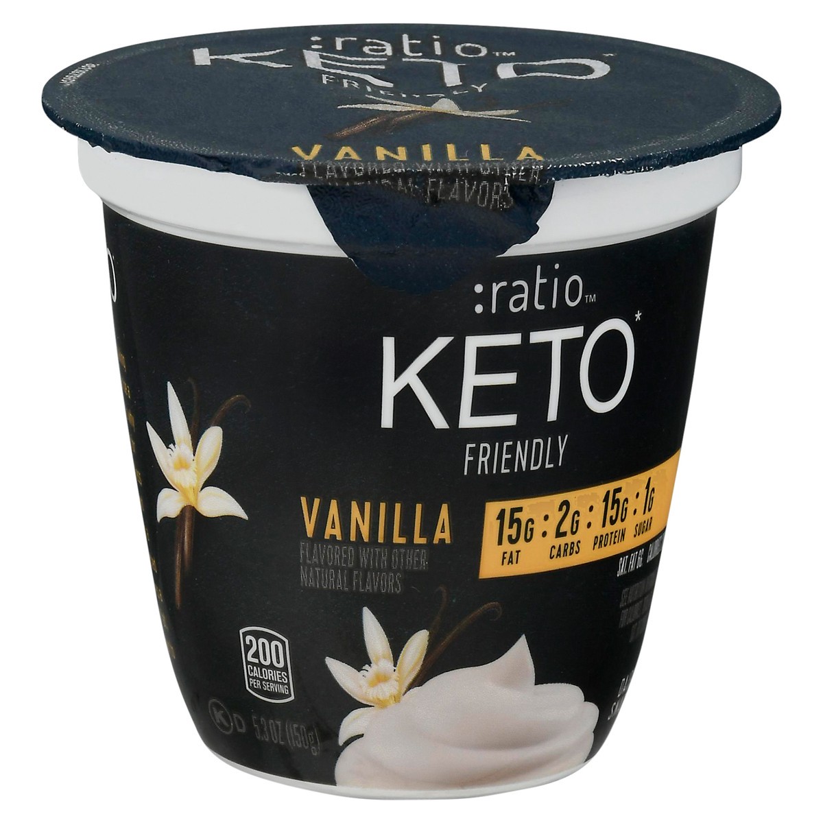 slide 6 of 11, :ratio Trio Yogurt Cultured Dairy Snack, Vanilla, 1g Sugar, Keto Yogurt Alternative, 5.3 oz, 5.3 oz