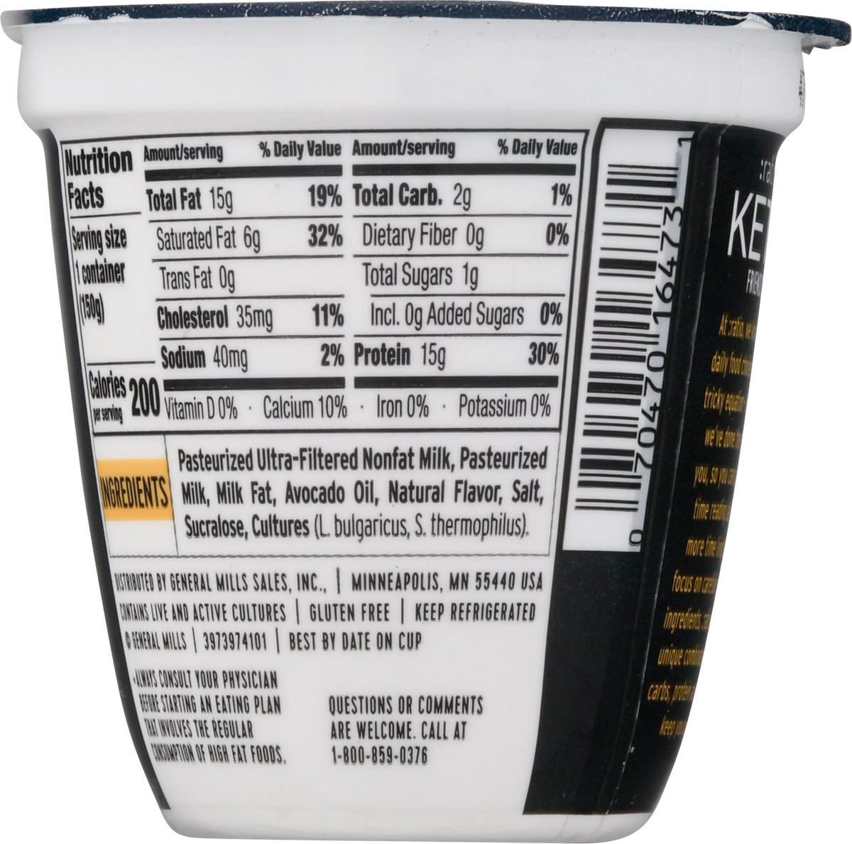 slide 9 of 11, :ratio Trio Yogurt Cultured Dairy Snack, Vanilla, 1g Sugar, Keto Yogurt Alternative, 5.3 oz, 5.3 oz