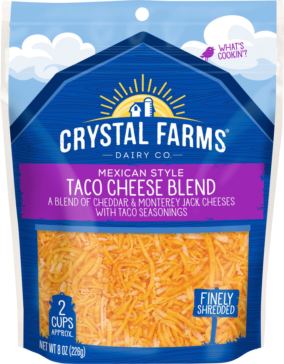 slide 1 of 6, Crystal Farms Cheese Blend, 8 oz