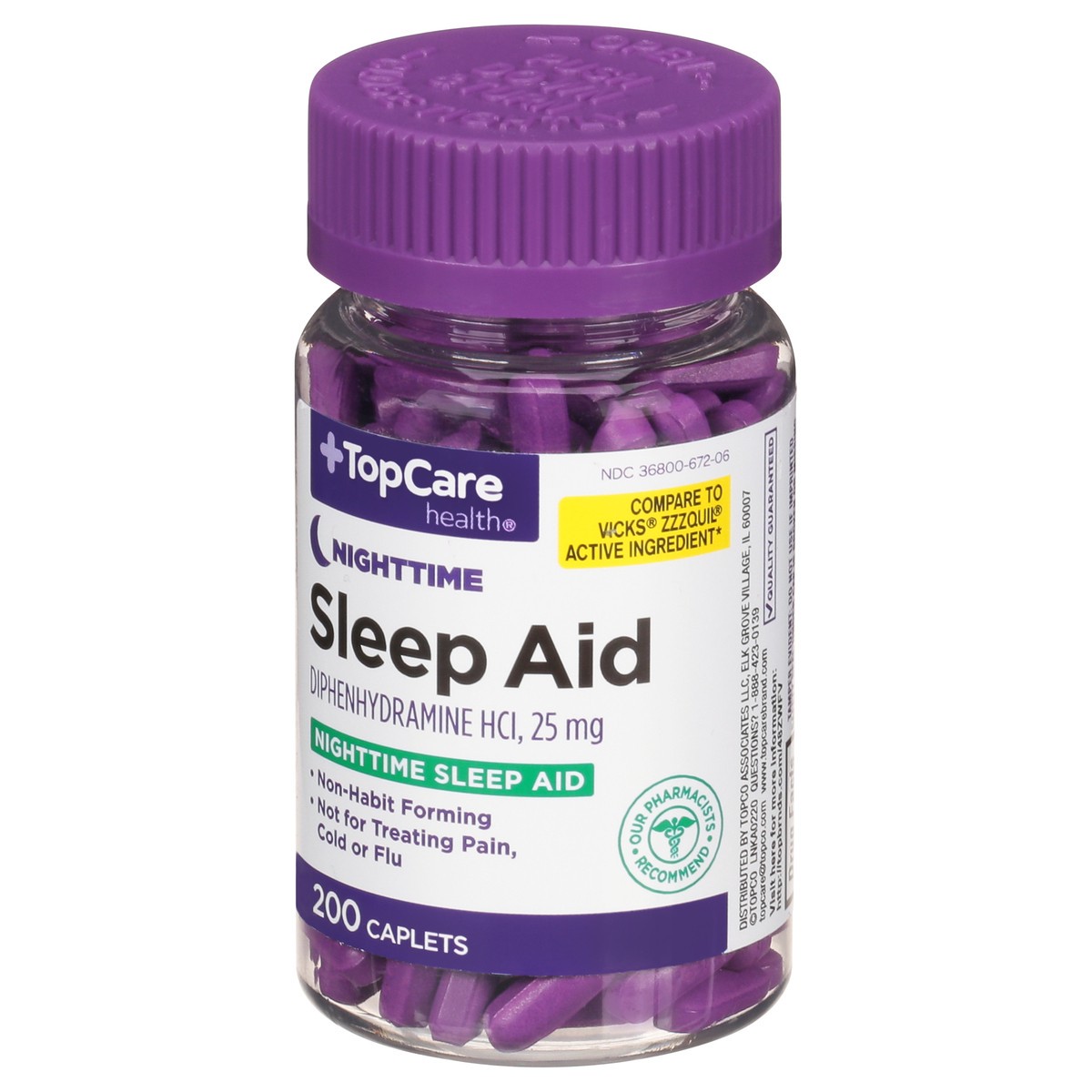 slide 2 of 9, TopCare Sleep Aid Caps Clear Bottle, 200 ct