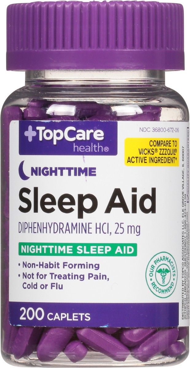 slide 3 of 9, TopCare Sleep Aid Caps Clear Bottle, 200 ct