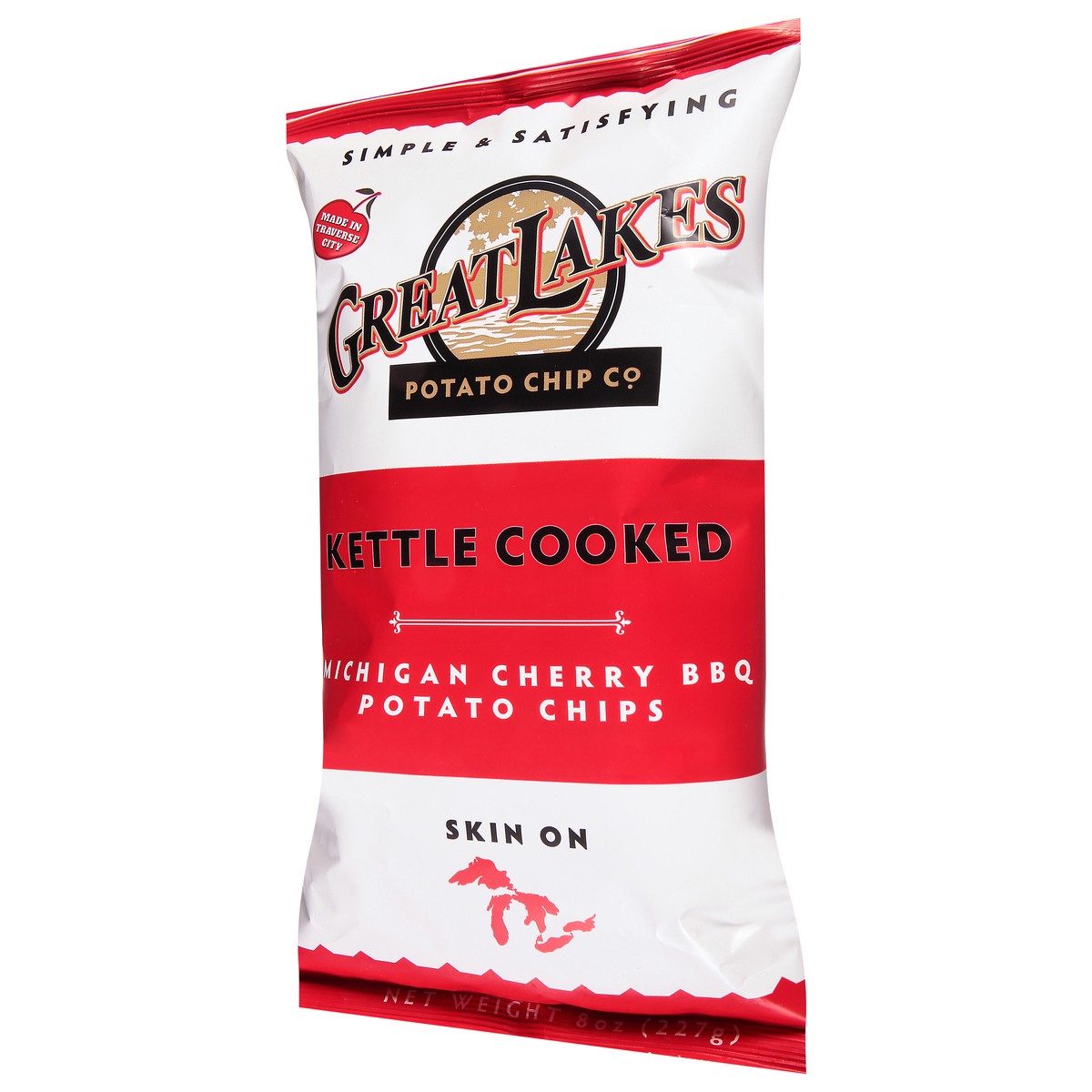 slide 6 of 9, Great Lakes Potato Chip Kettle Cooked Michigan Cherry Bbq Potato Chips 8 oz Bag, 8 oz