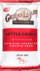 Great Lakes Potato Chip Kettle Cooked Michigan Cherry Bbq Potato Chips 8 oz Bag