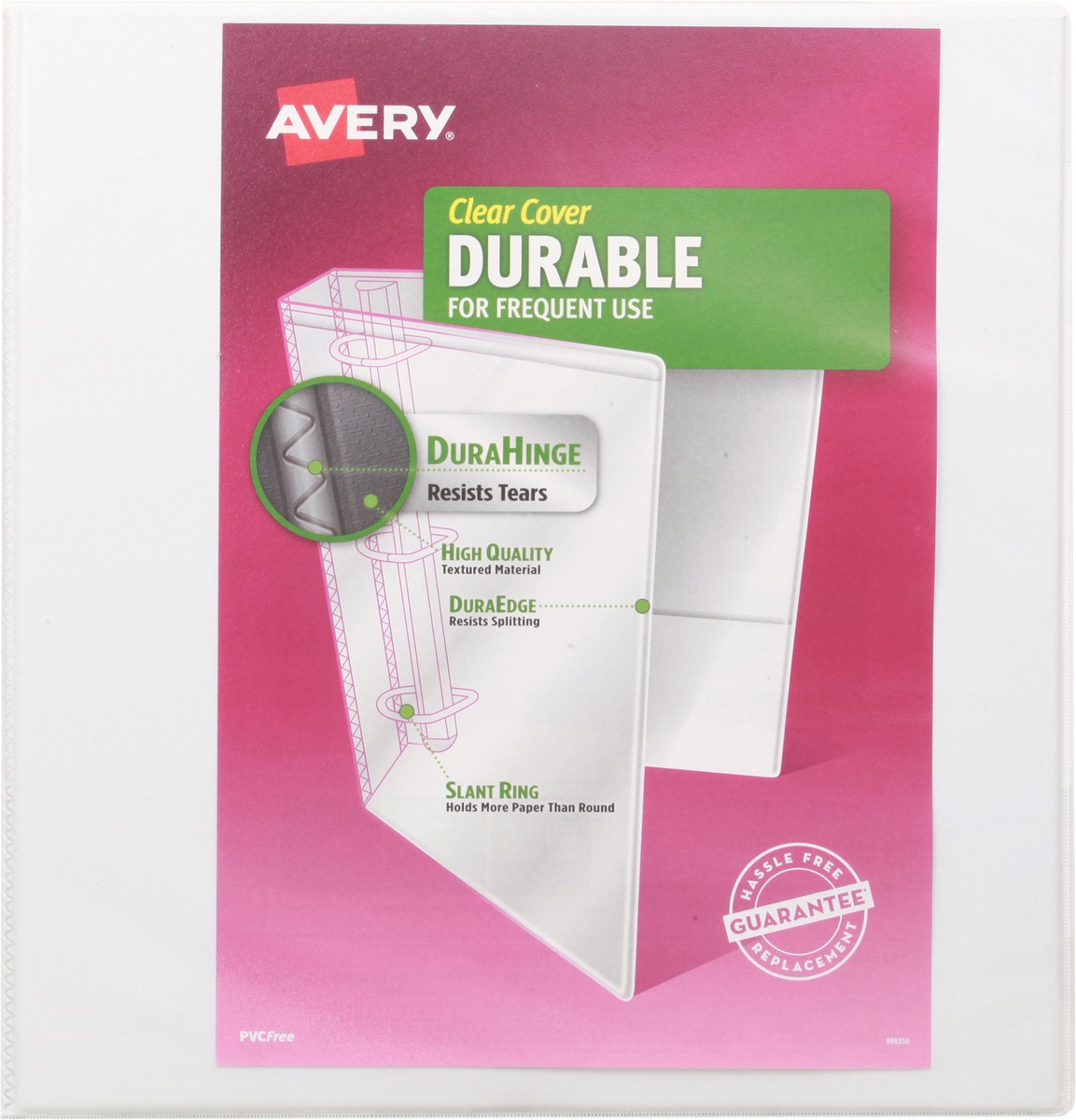 slide 3 of 9, Avery 1-1/2 Inch Clear Cover Binder 1 ea, 1 ct