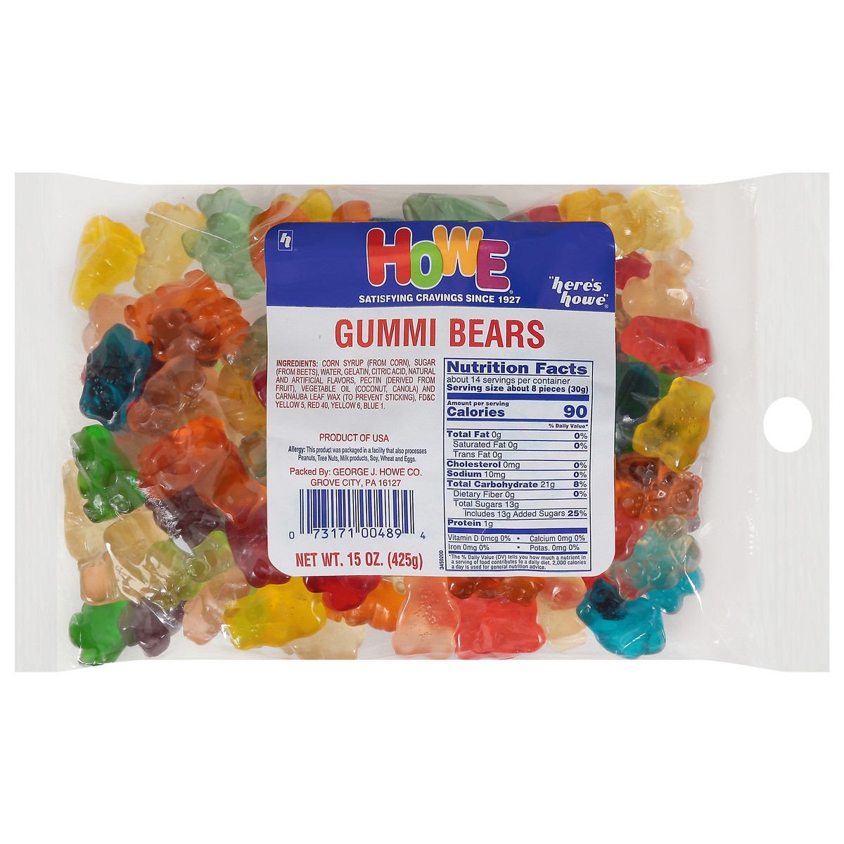 slide 1 of 9, Howe Gummi Bears 15 oz, 15 oz