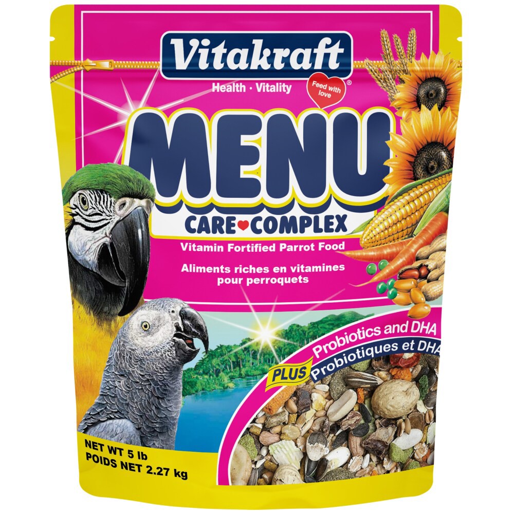 slide 1 of 1, Vitakraft Menu Parrot Food, 5 lb