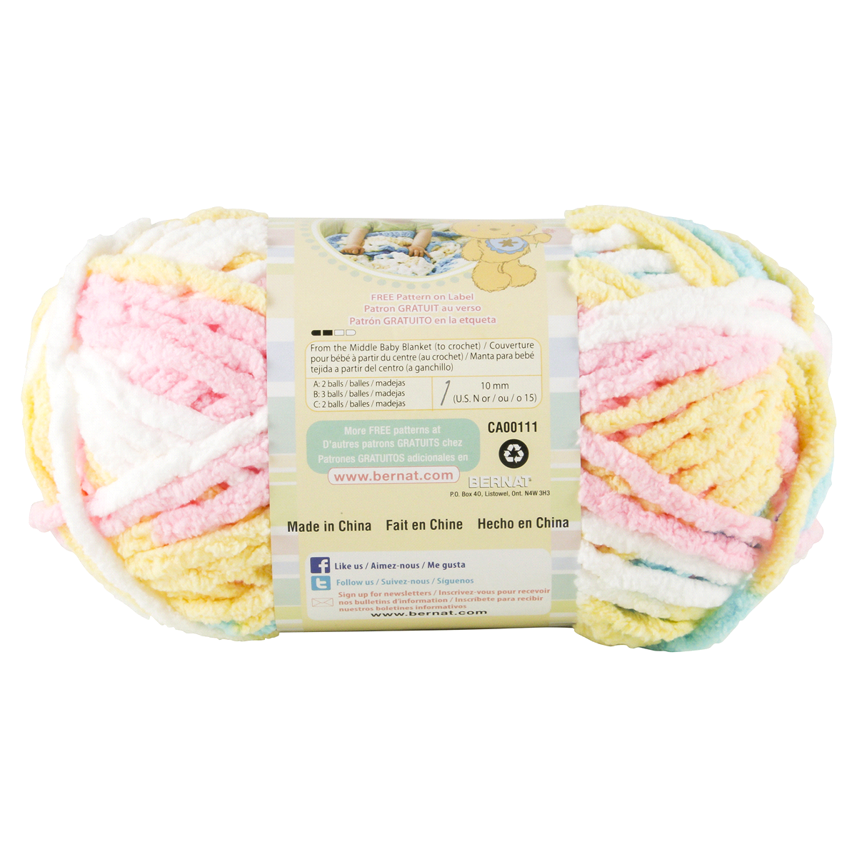 Bernat Baby Blanket Yarn Pitter Parker 1 Ct Shipt