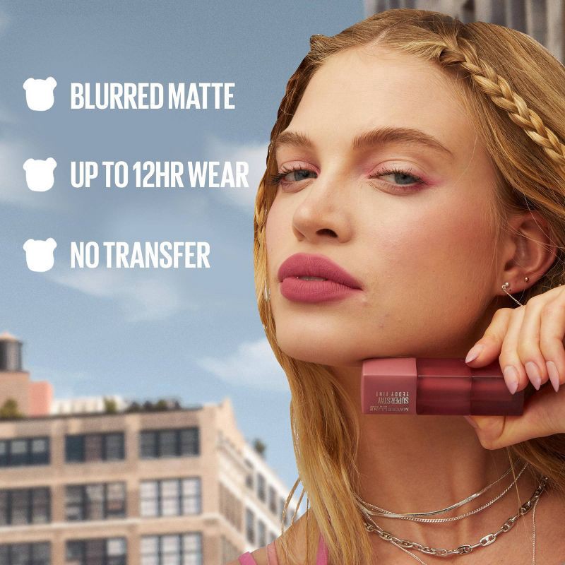 slide 2 of 7, Maybelline Superstay Teddy Tint Lip Color, Current Mood, 0.17 oz