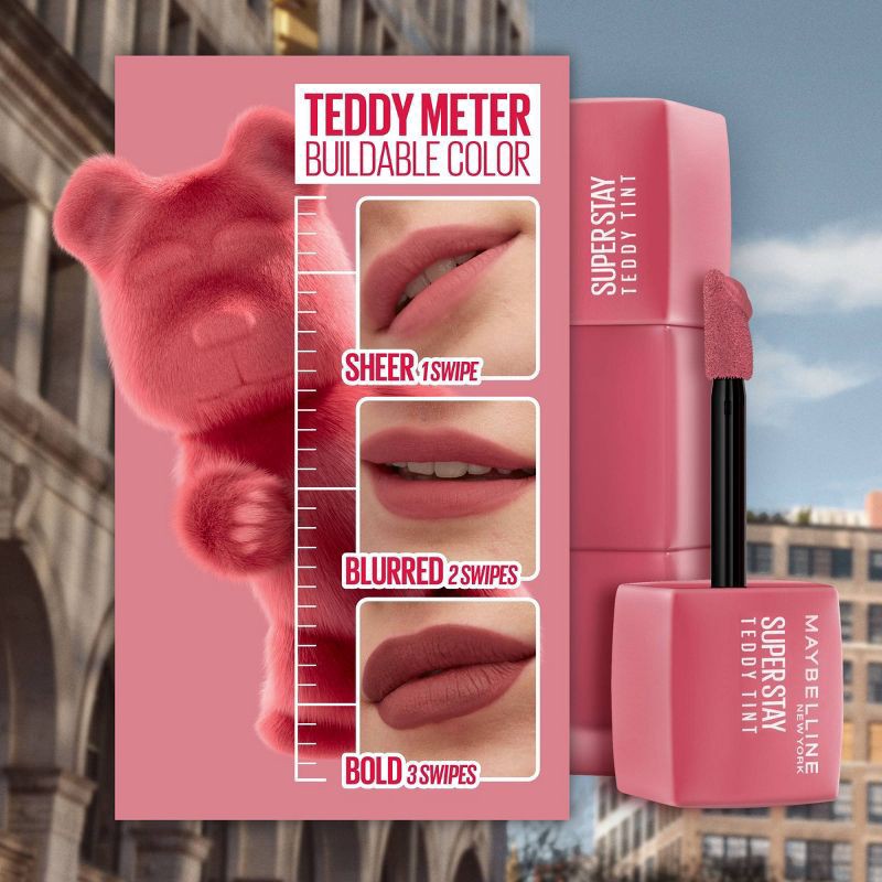 slide 5 of 7, Maybelline Superstay Teddy Tint Lip Color, Current Mood, 0.17 oz