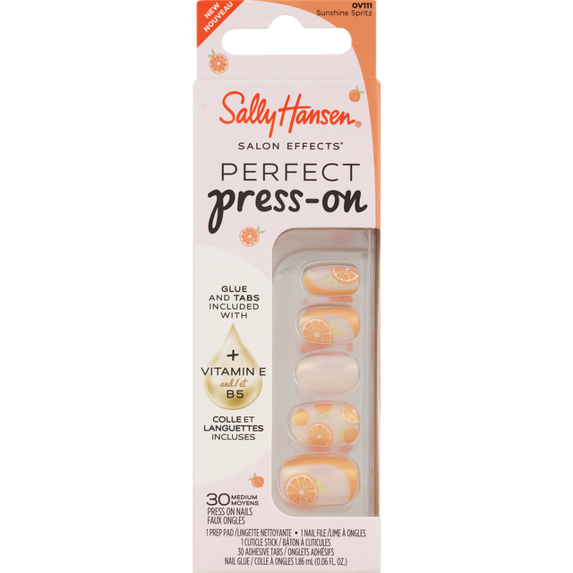 slide 1 of 1, SALLY HANSEN Sh Perfect Press On Sunshine Spritz, 1 ct