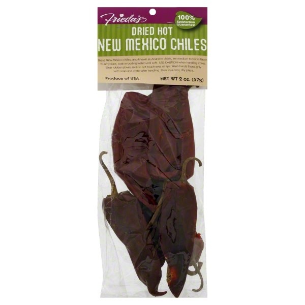 slide 1 of 1, Frieda's New Mexico Chiles, Dried, Hot, 2 oz