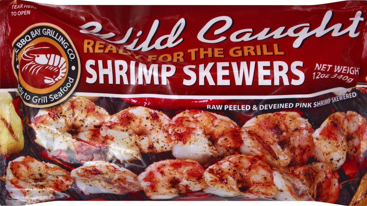 slide 2 of 5, BBQ Bay Grilling Shrimp Skewers 12 oz, 12 oz