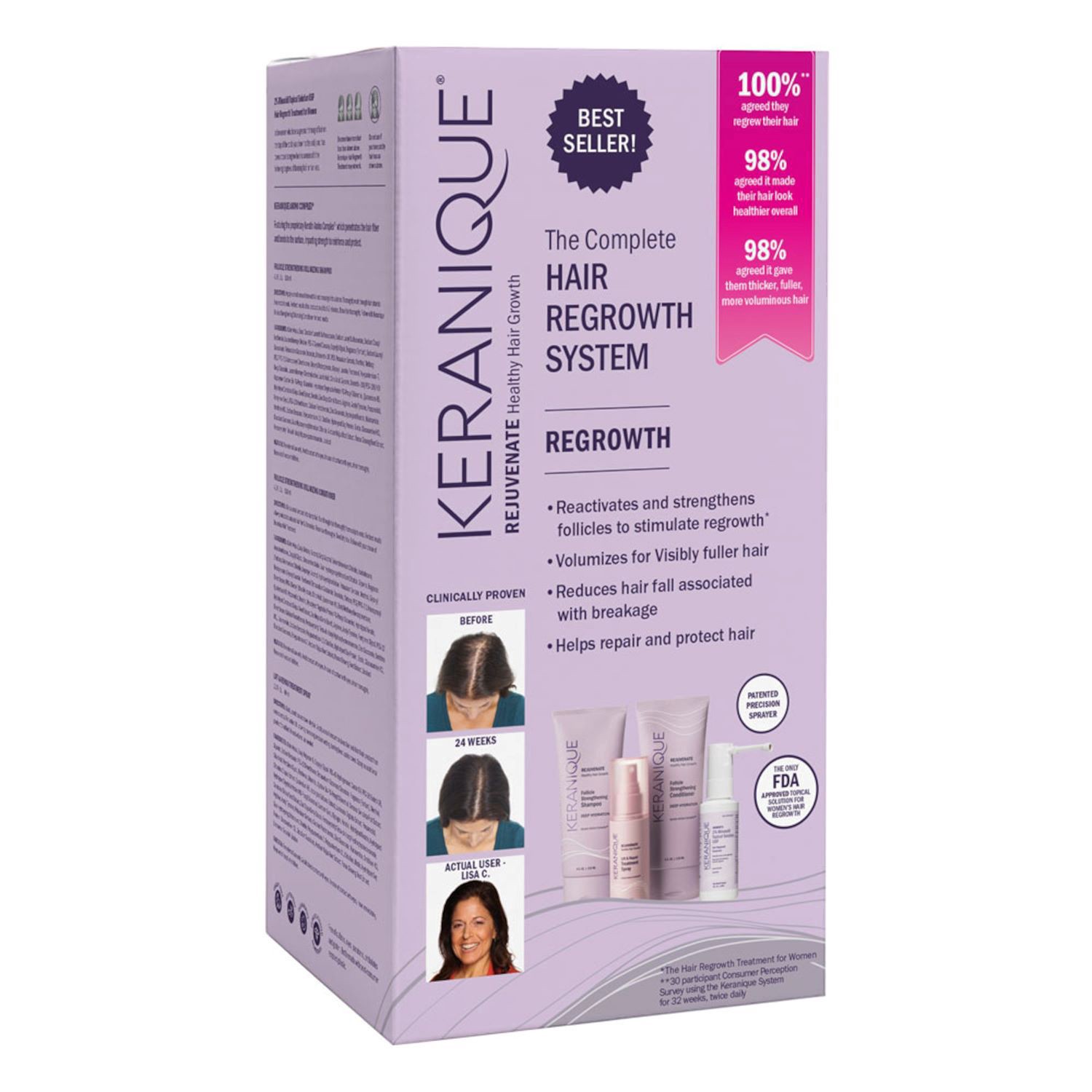 slide 1 of 4, Keranique Hair Regrowth System, 1 ct