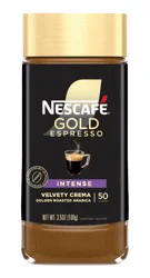 Nescafé Gold Espresso Velvety Crema Golden Roasted Arabica Instant Intense Coffee 3.5 oz