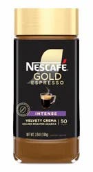 Nescafé Gold Espresso Velvety Crema Golden Roasted Arabica Instant Intense Coffee 3.5 oz