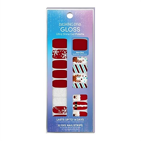 slide 1 of 1, Gloss Ultra Shine Gel Strips Santas Helper - Ea, 1 ct