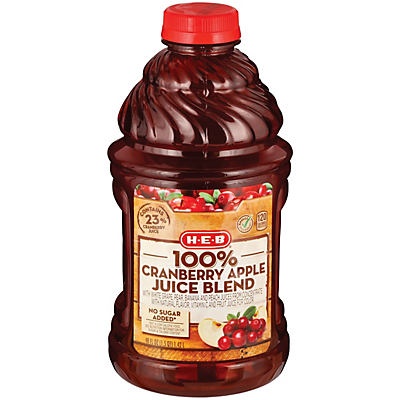 slide 1 of 1, H-E-B Select Ingredients 100% Cranberry Apple Juice Blend - 48 oz, 48 oz