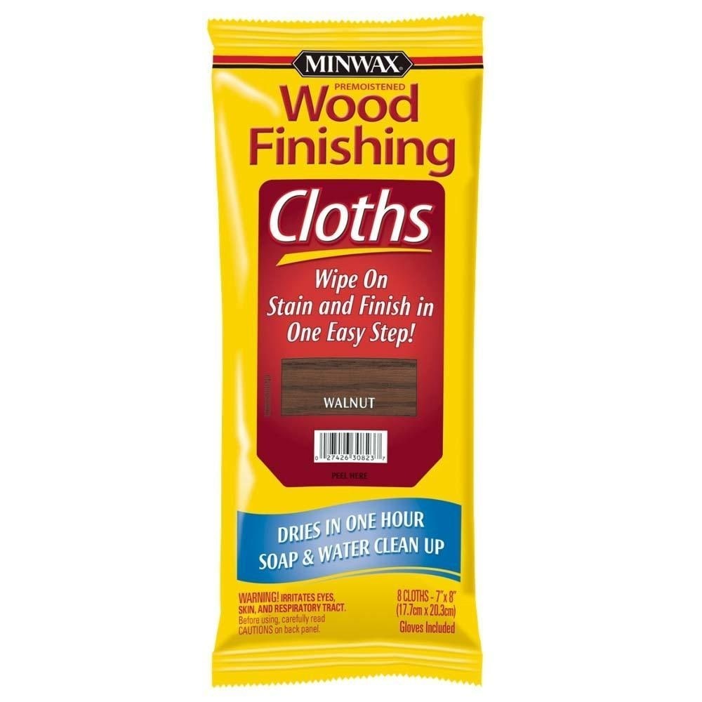 slide 1 of 1, Minwax Wood Finishing Cloths - Walnut, 1 ct