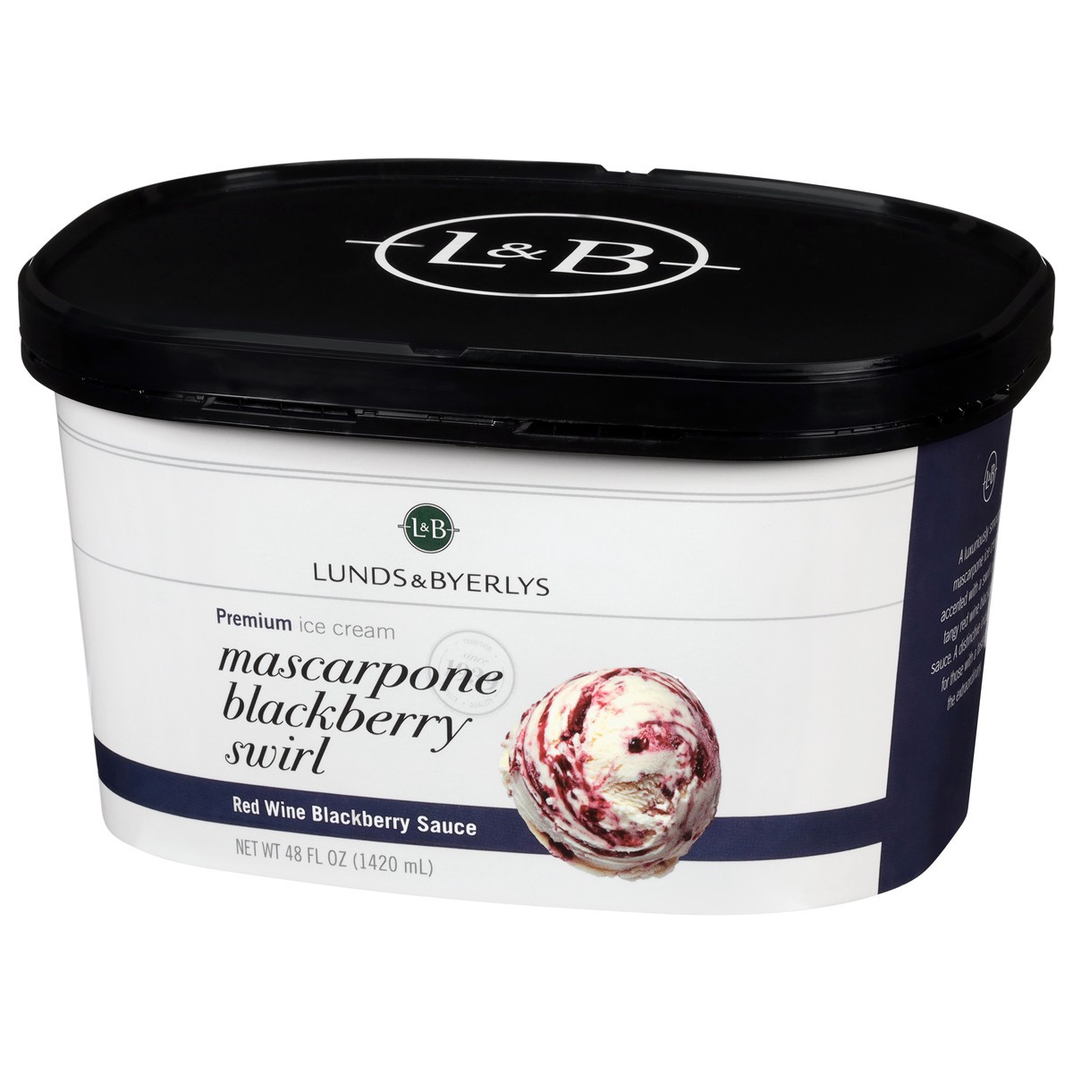 slide 2 of 4, Lunds & Byerlys Premium Mascarpone Blackberry Swirl Ice Cream 48 fl oz, 48 fl oz