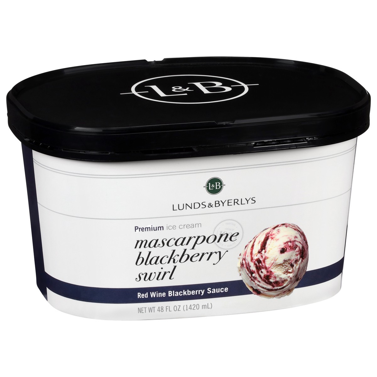 slide 3 of 4, Lunds & Byerlys Premium Mascarpone Blackberry Swirl Ice Cream 48 fl oz, 48 fl oz