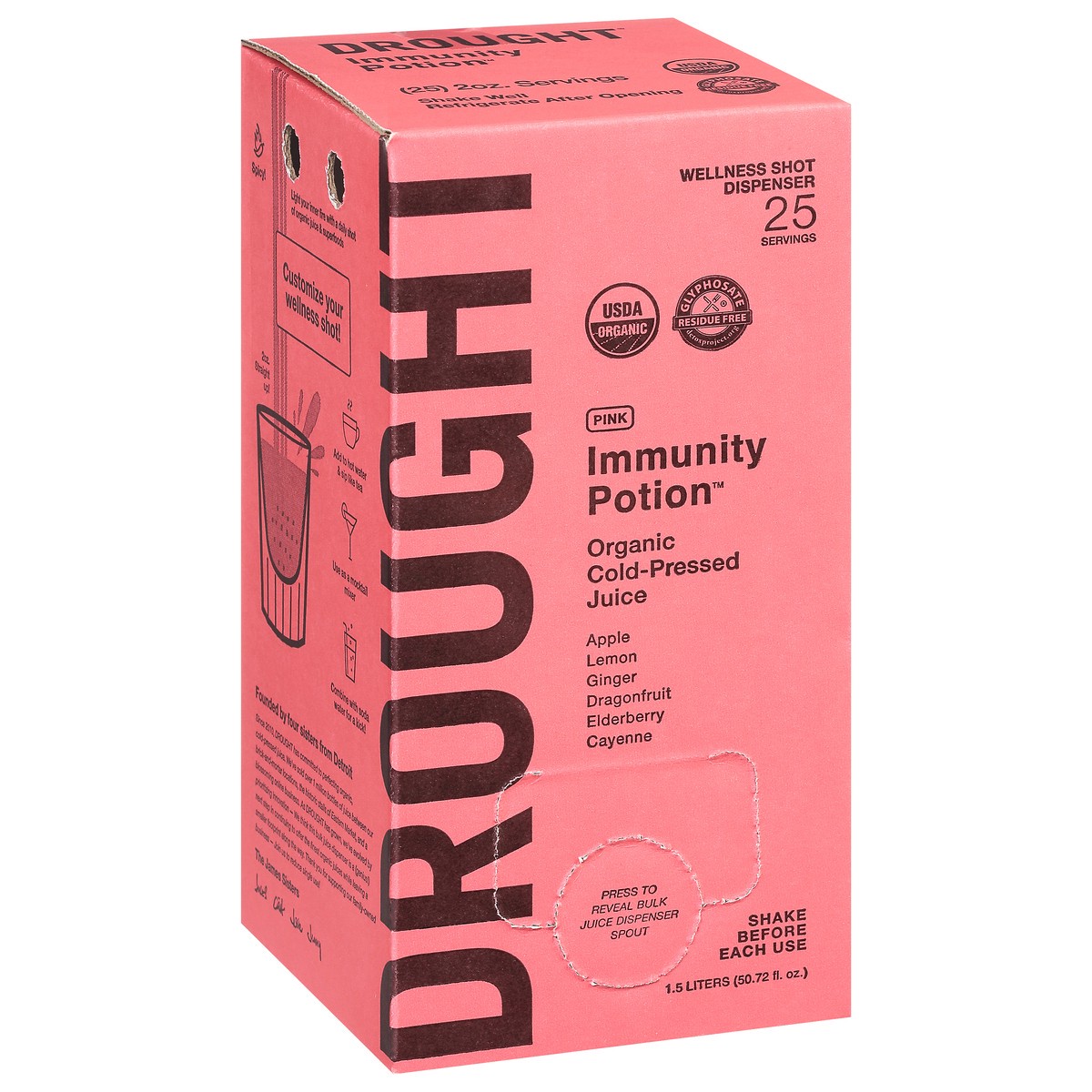 slide 2 of 11, DROUGHT Immunity Potion Cold-Pressed Organic Pink Juice - 50.72 fl oz, 50.72 fl oz