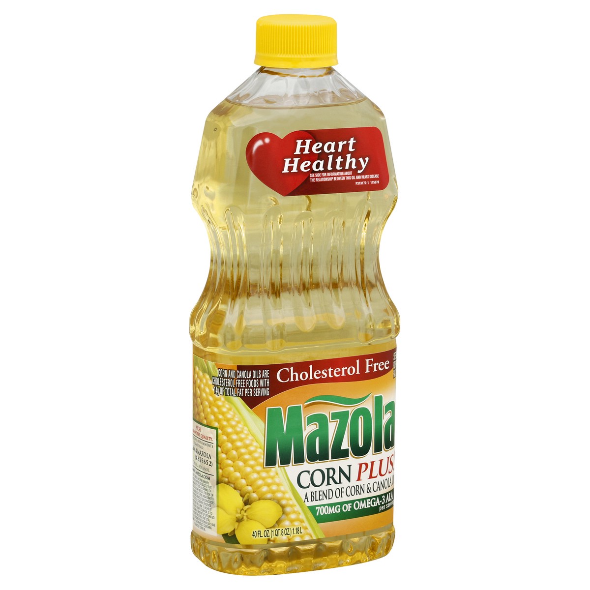 slide 5 of 7, Mazola Corn Canola Plus Oil, 40 fl oz