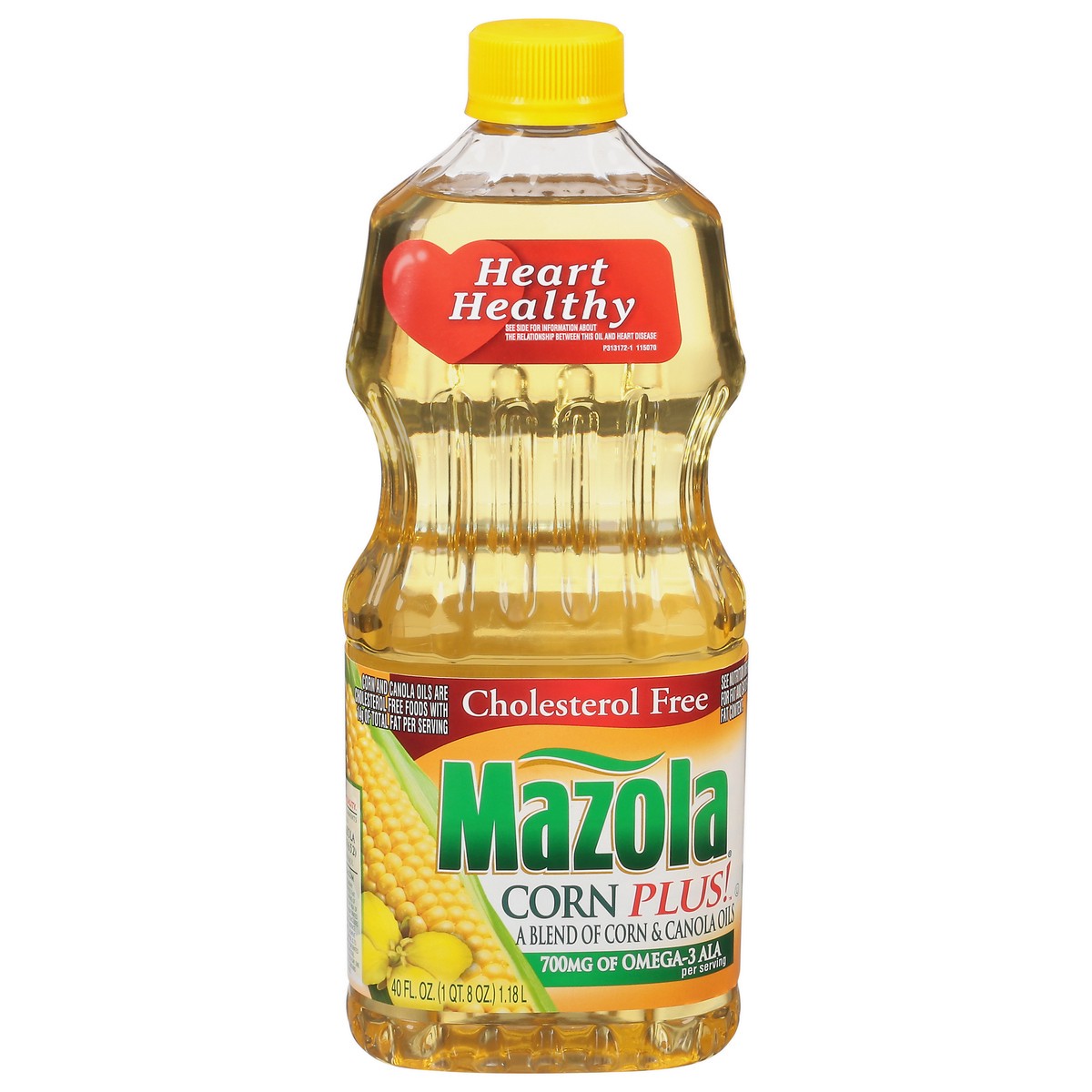 slide 1 of 7, Mazola Corn Canola Plus Oil, 40 fl oz