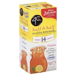4C Sugar Free Half & Half Iced Tea-Lemonade Drink Mix- 7 ct