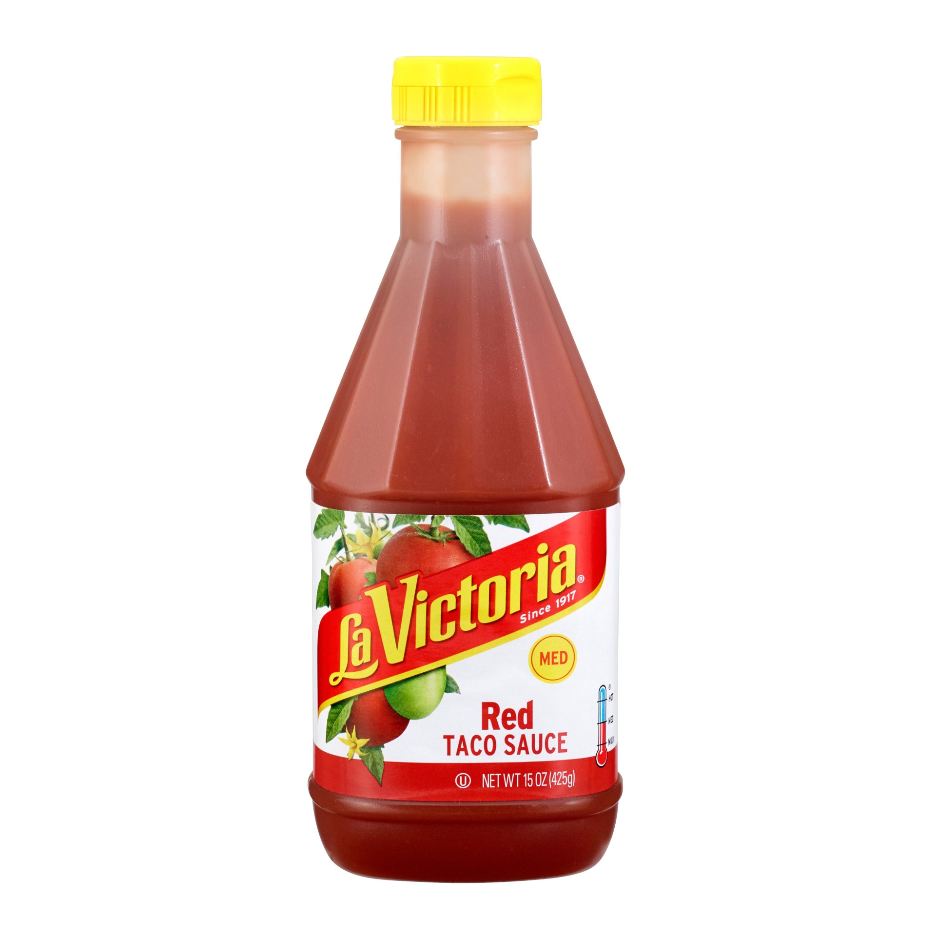 slide 1 of 3, LA VICTORIA Medium Red Taco Sauce, 