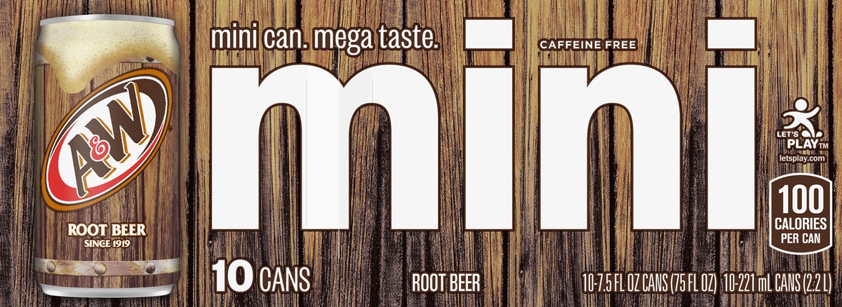 slide 4 of 9, A&W Root Beer, 10 ct; 7.5 fl oz
