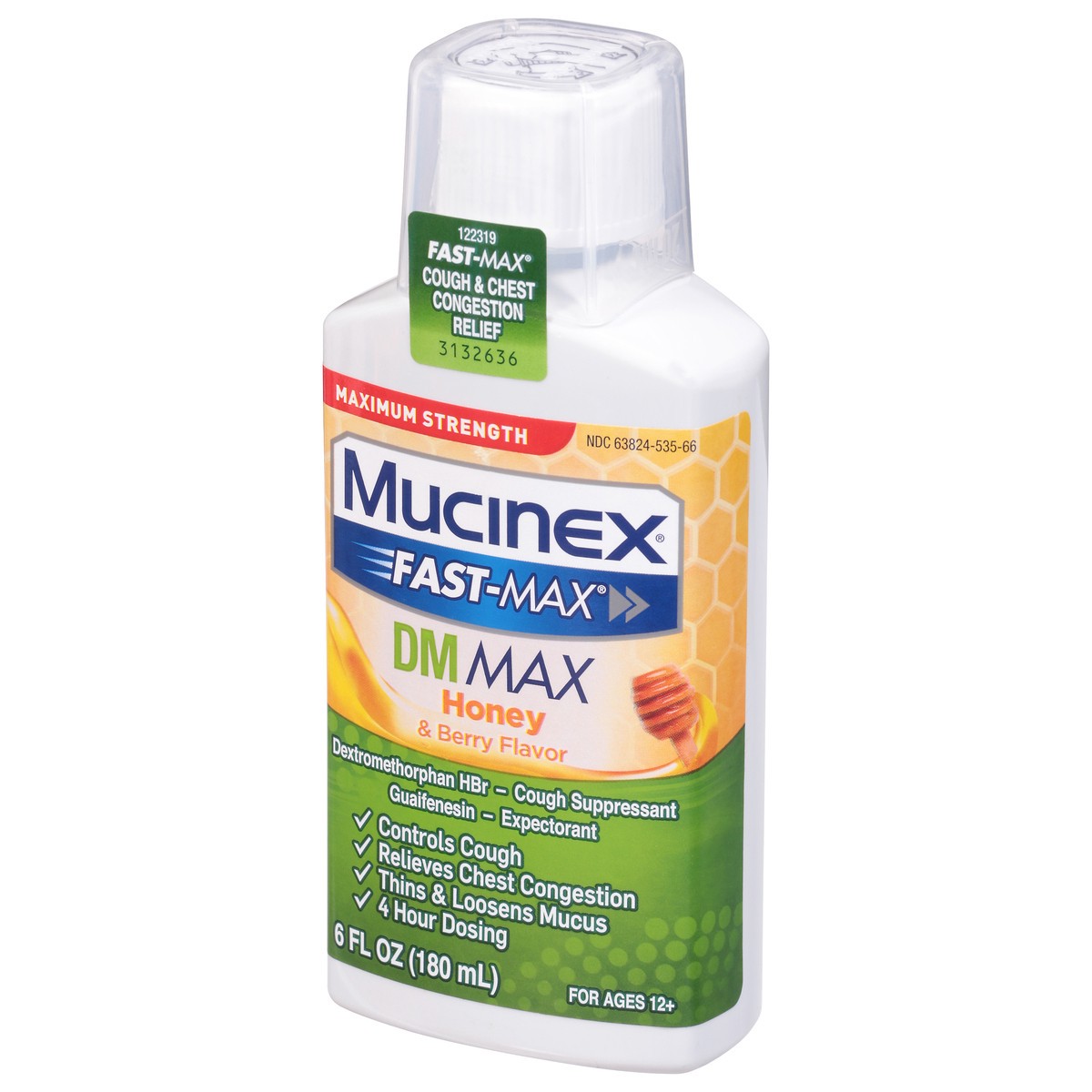 slide 4 of 9, Mucinex Fast-Max Honey & Berry Flavor DM Max 6 fl oz, 6 oz