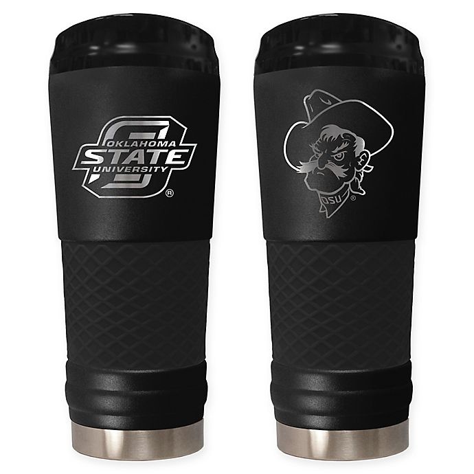 slide 1 of 1, NCAA Oklahoma State University Powder Coated Stealth Draft Tumbler, 24 oz