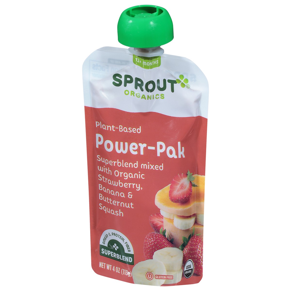 slide 5 of 9, Sprout Organics 12 Months Strawberry, Banana & Butternut Squash Power-Pak 4 oz, 4 oz