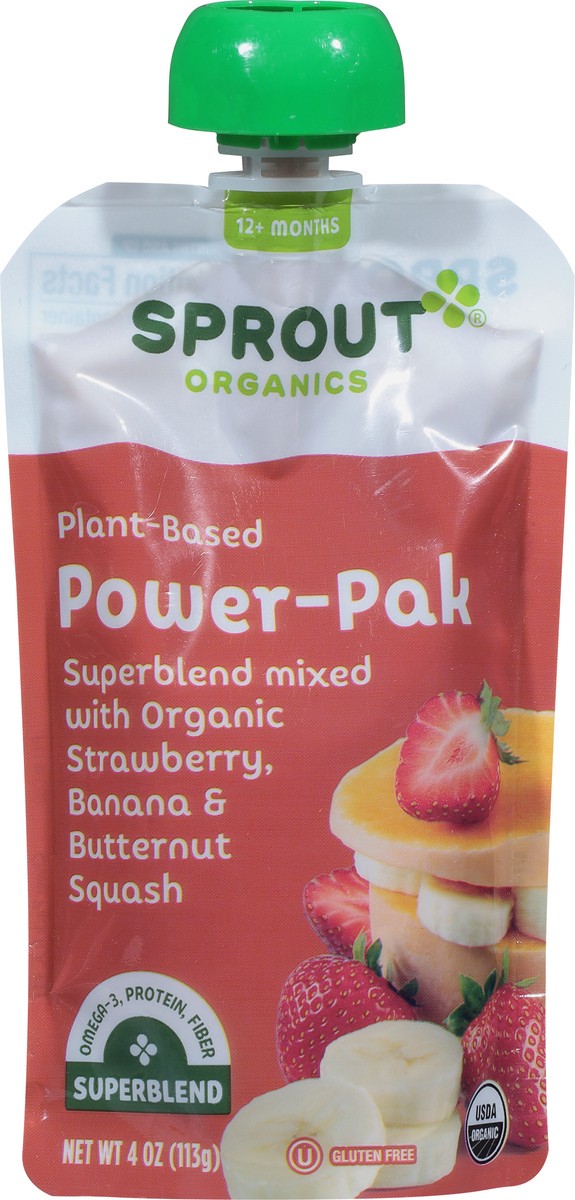 slide 6 of 9, Sprout Organics 12 Months Strawberry, Banana & Butternut Squash Power-Pak 4 oz, 4 oz