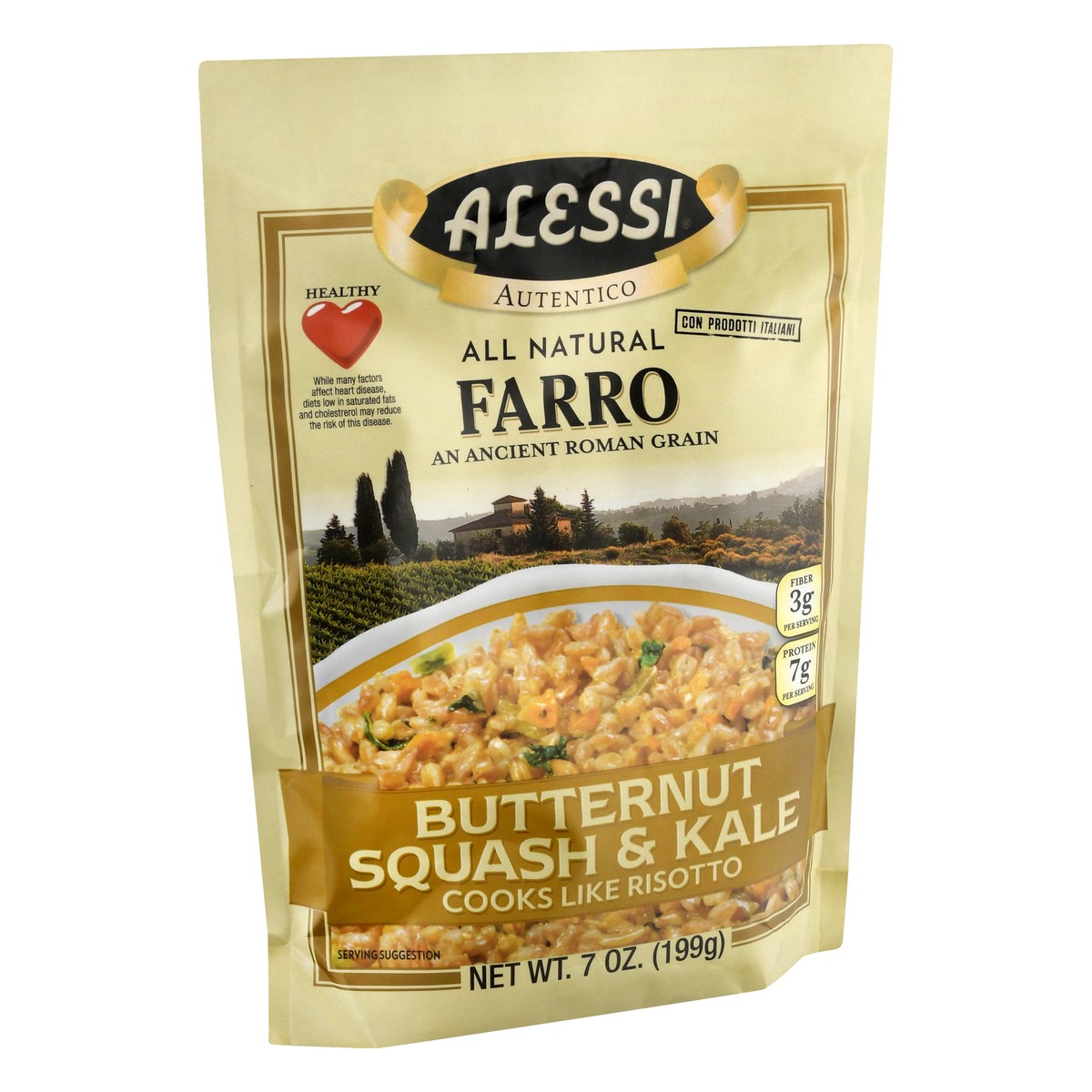 slide 12 of 12, Alessi Farro - Butternut Squash and Kale, 7 oz