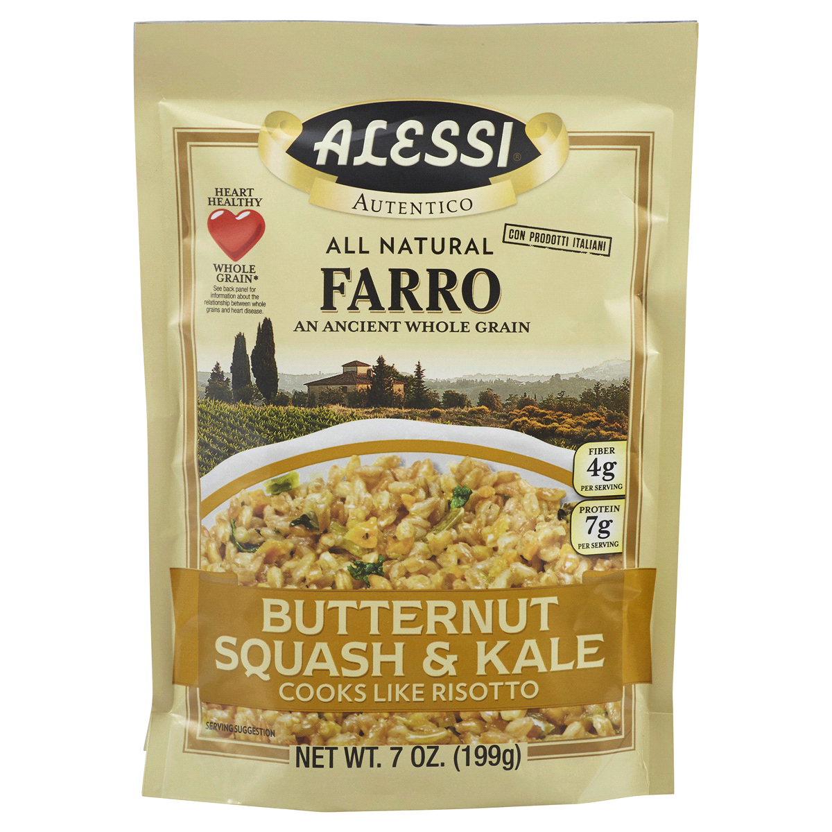 slide 1 of 1, Alessi Farro - Butternut Squash and Kale, 7 oz