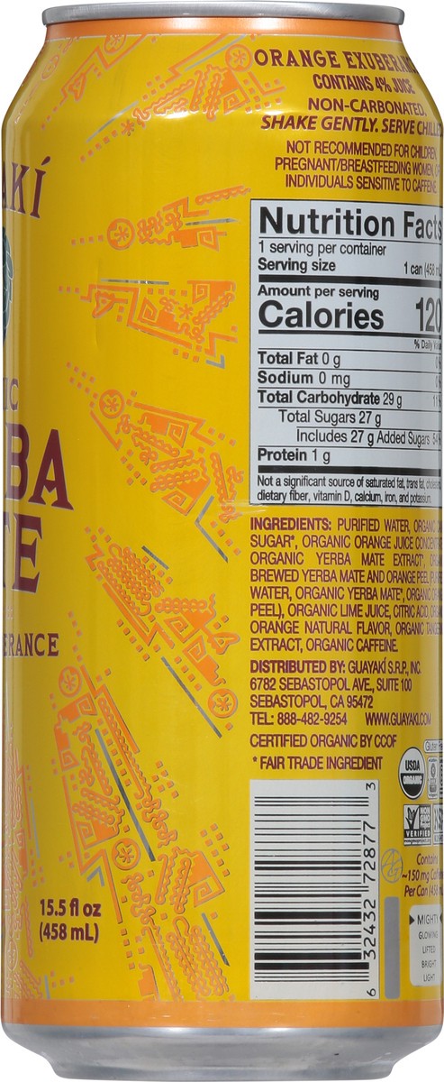 slide 9 of 9, Guayaki Organic Orange Exuberance Yerba Mate 15.5 fl oz, 15.50 fl oz