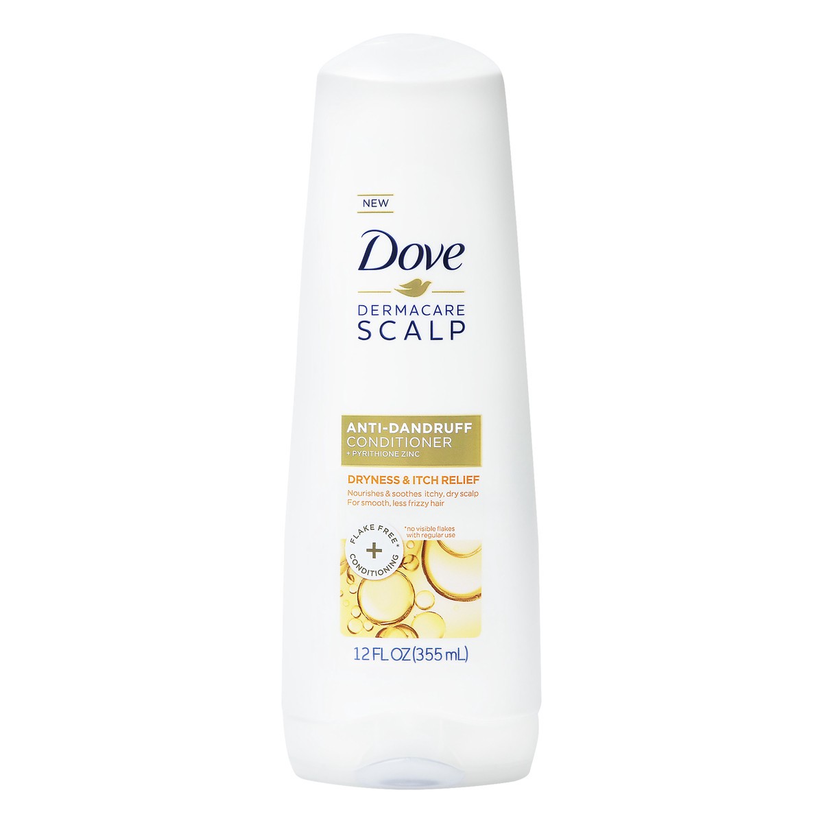 slide 1 of 9, Dove DermaCare Scalp Dryness Itch Relief Anti Dandruff Conditioner, 12 fl oz